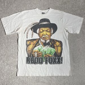 Vintage 90s Redd Foxx Big Graphic Comedy Shiny T-Shirt Rap Tee Size 3XL RARE